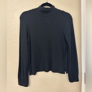 Madewell Mock Neck Ribbed Knit Sweater